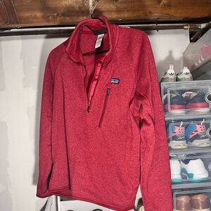 Patagonia Red Zip Up Sweater